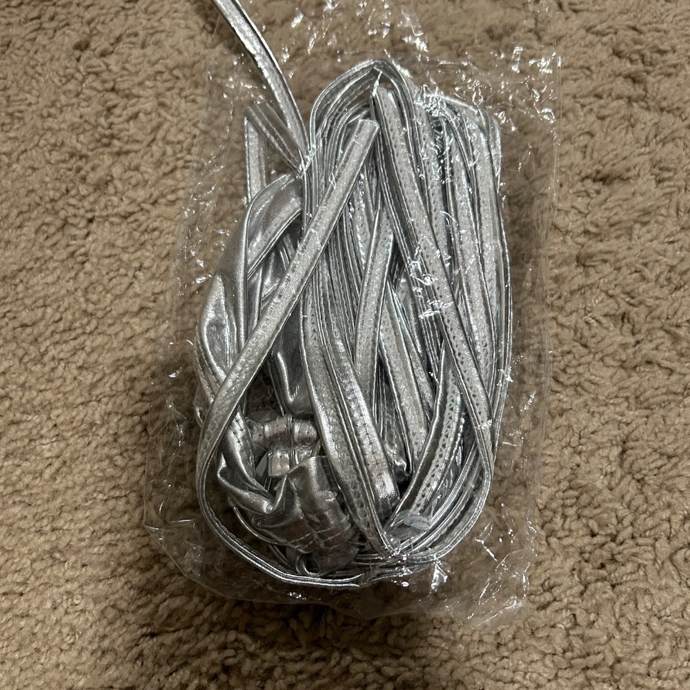 Silver Rave Leg Wraps - Picture 2 of 2